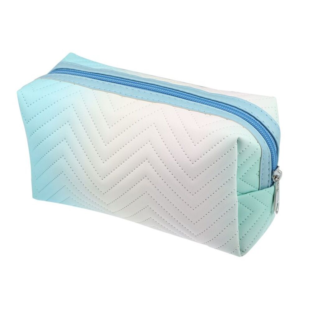 Travel Portable Small Makeup Toiletry Organizer Bag Gradient Blue